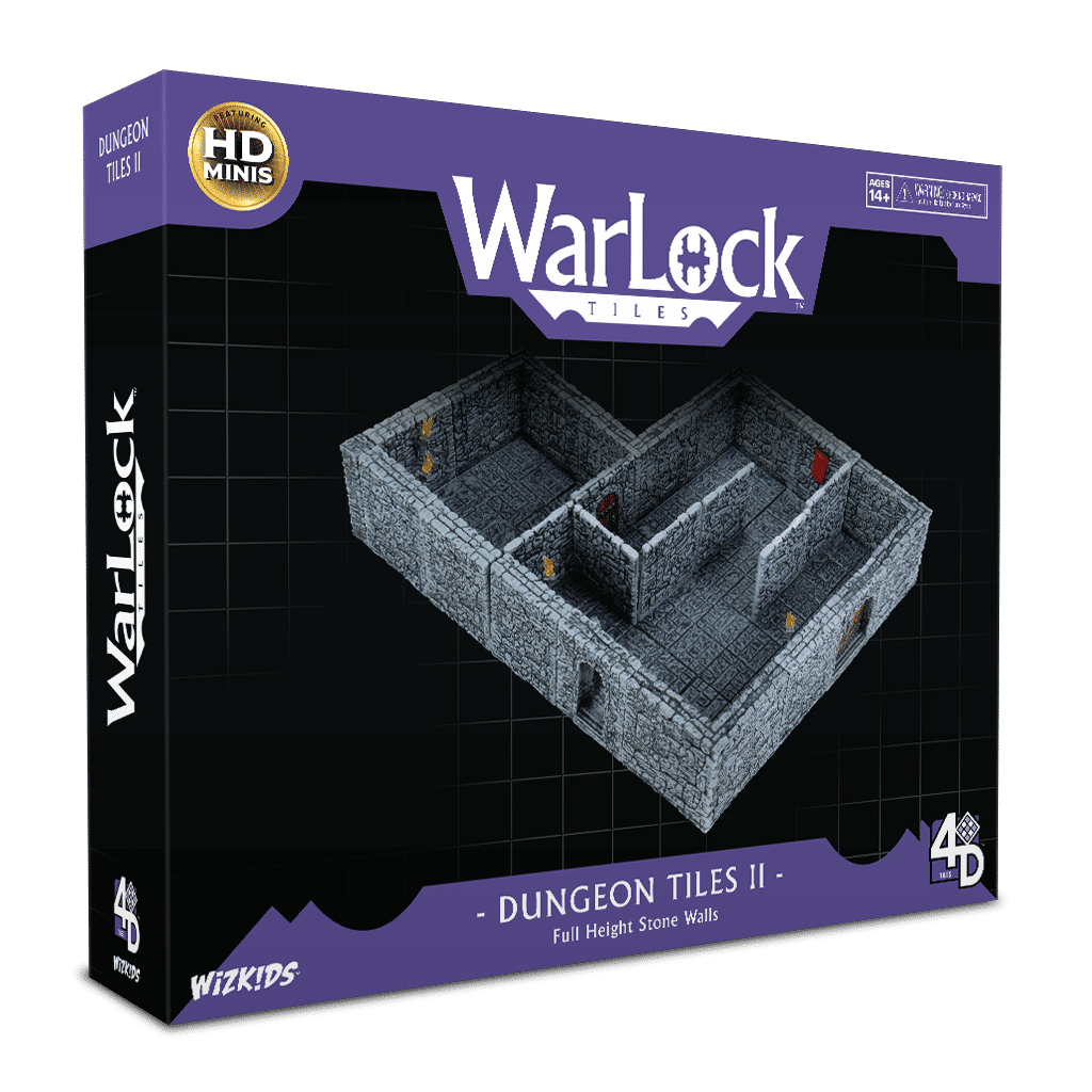 WarLock Tiles: Dungeon Tiles II – Full Height Stone Walls image 0