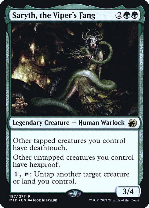 Saryth, the Viper's Fang (197s) [Innistrad: Midnight Hunt Promos]