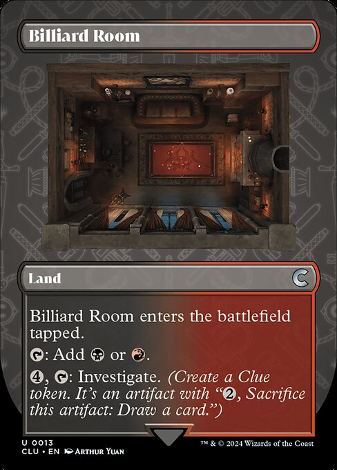 Billiard Room (13) [Ravnica: Clue Edition] [Borderless]