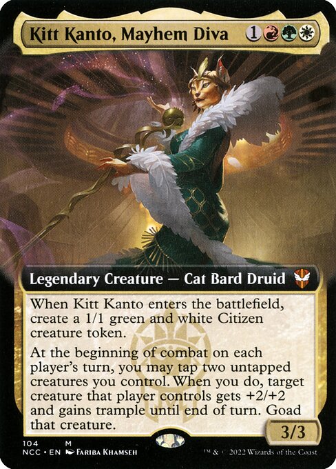 Kitt Kanto, Mayhem Diva (104) [New Capenna Commander] [Extended Art]