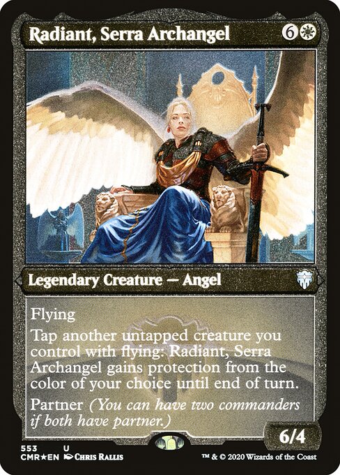 Radiant, Serra Archangel (553) [Commander Legends] [Etched]