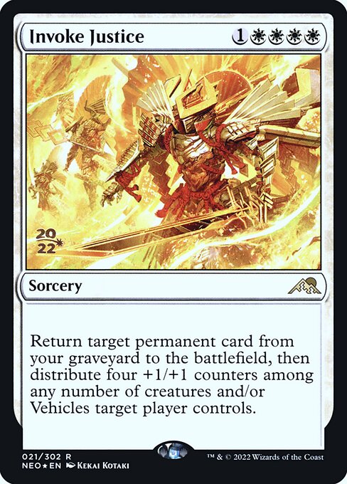 Invoke Justice (21s) [Kamigawa: Neon Dynasty Promos]