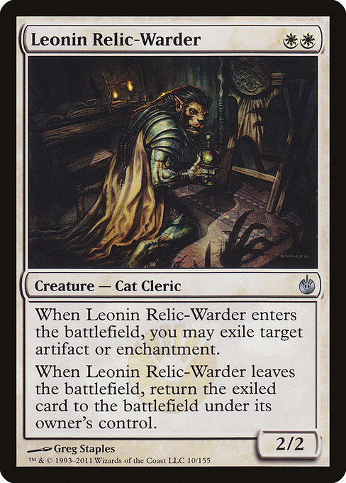 Leonin Relic-Warder (10) [Mirrodin Besieged]