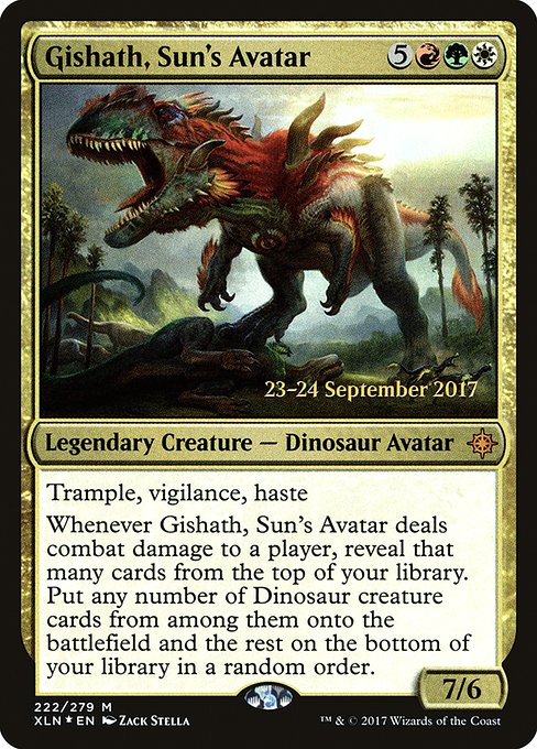 Gishath, Sun's Avatar (222s) [Ixalan Promos]