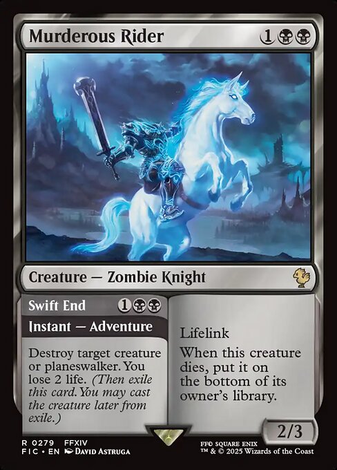 Murderous Rider // Swift End (279) [Final Fantasy Commander]