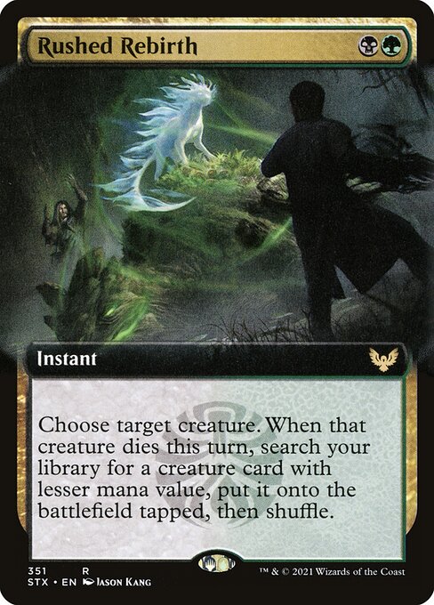 Rushed Rebirth (351) [Strixhaven: School of Mages] [Extended Art]