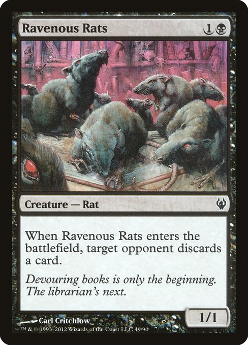 Ravenous Rats (49) [Duel Decks: Izzet vs. Golgari]