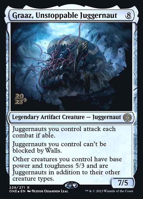 Graaz, Unstoppable Juggernaut (229s) [Phyrexia: All Will Be One Promos]