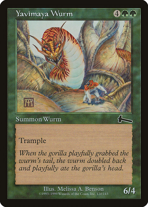 Yavimaya Wurm (120) [Urza's Legacy]