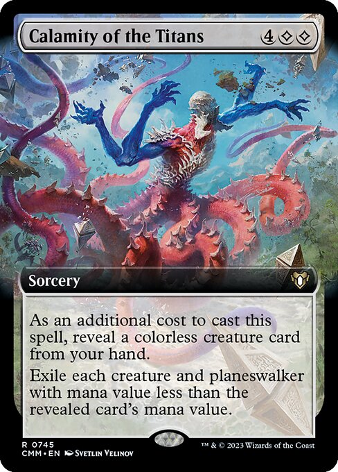 Calamity of the Titans (745) [Commander Masters] [Extended Art]