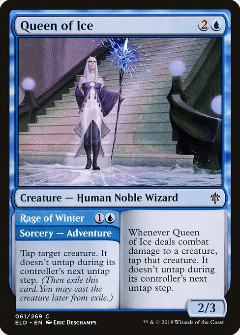 Queen of Ice // Rage of Winter (61) [Throne of Eldraine]