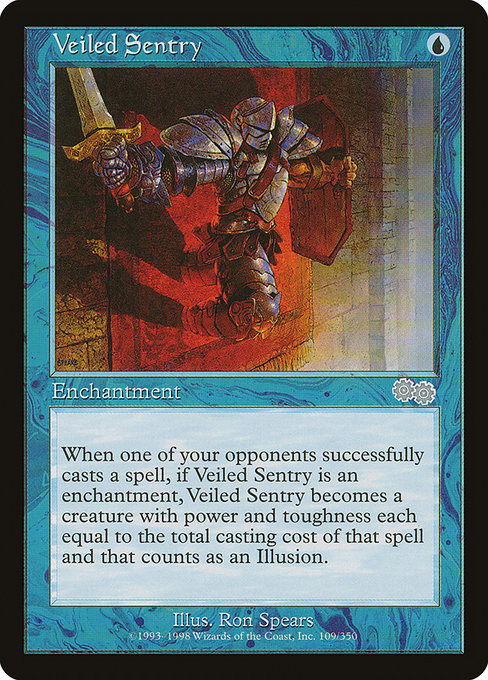 Veiled Sentry (109) [Urza's Saga]