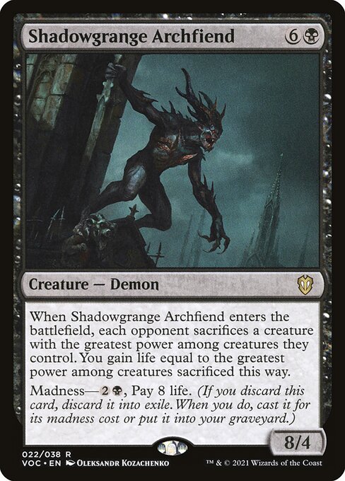 Shadowgrange Archfiend (22) [Crimson Vow Commander]