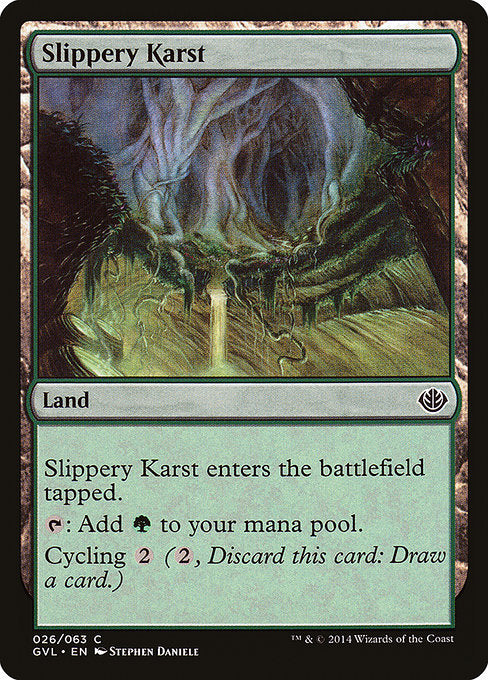 Slippery Karst (26) [Duel Decks Anthology: Garruk vs. Liliana]