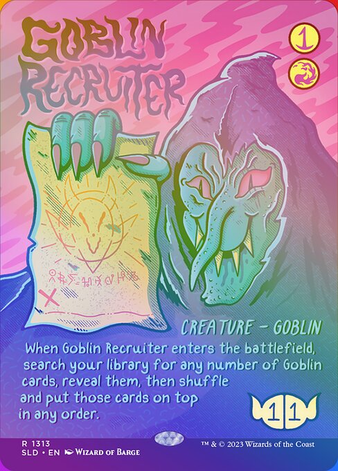 Goblin Recruiter (1313★) [Secret Lair Drop] [Borderless]