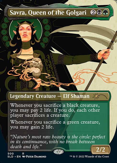Savra, Queen of the Golgari (500) [Secret Lair Drop] [Borderless]