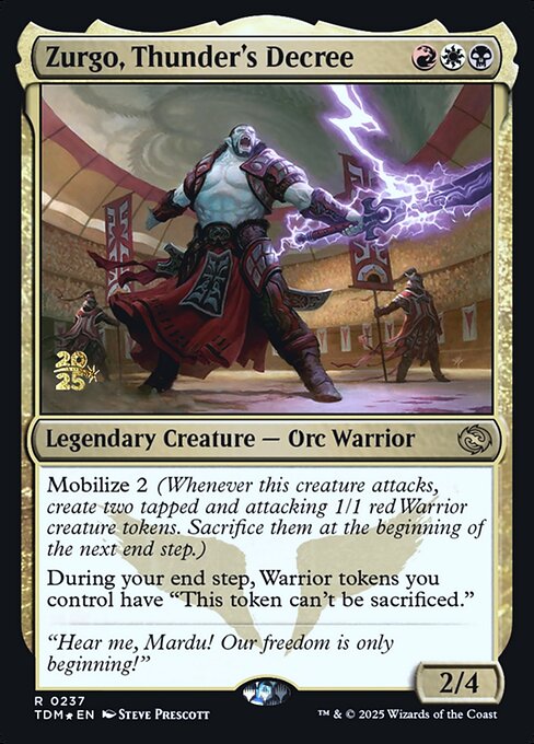 Zurgo, Thunder's Decree (237s) [Tarkir: Dragonstorm Promos]