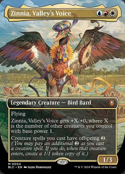 Zinnia, Valley's Voice (4) [Bloomburrow Commander]