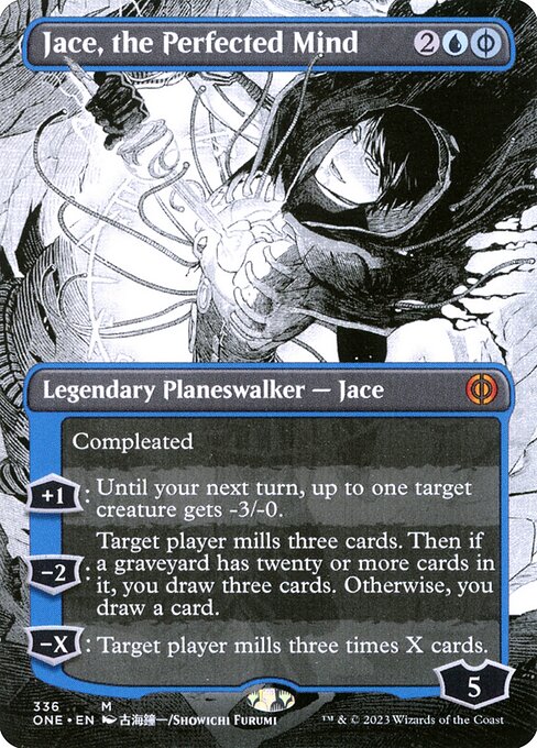 Jace, the Perfected Mind (336) [Phyrexia: All Will Be One] [Showcase, Borderless]