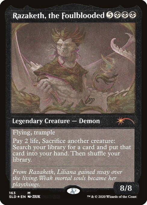 Razaketh, the Foulblooded (163★) [Secret Lair Drop] [Etched]