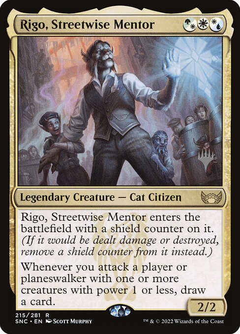 Rigo, Streetwise Mentor (215p) [Streets of New Capenna Promos]