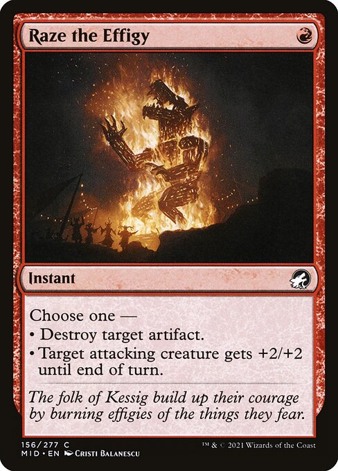 Raze the Effigy (156) [Innistrad: Midnight Hunt]