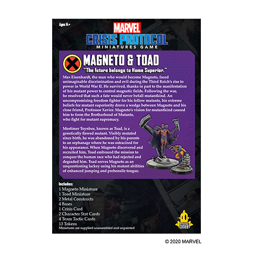 MARVEL CRISIS PROTOCOL MAGNETO AND TOAD image 1