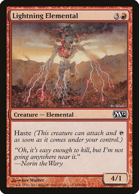Lightning Elemental (149) [Magic 2012]