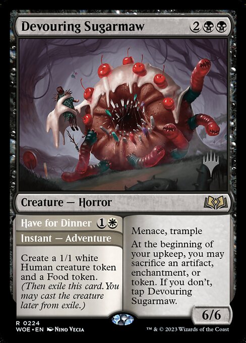 Devouring Sugarmaw // Have for Dinner (224p) [Wilds of Eldraine Promos]