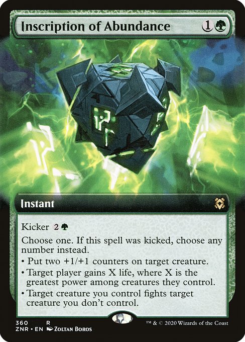 Inscription of Abundance (360) [Zendikar Rising] [Extended Art]