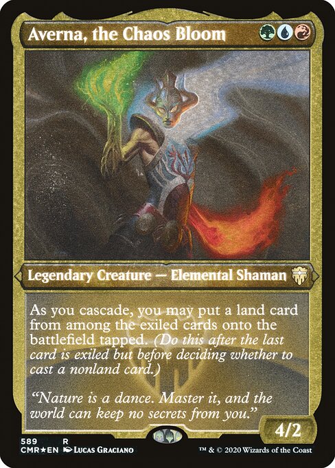 Averna, the Chaos Bloom (589) [Commander Legends] [Etched]