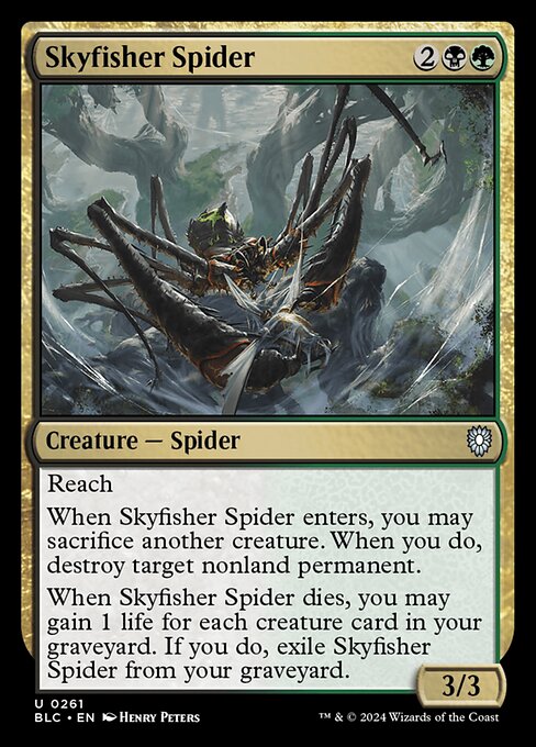 Skyfisher Spider (261) [Bloomburrow Commander]