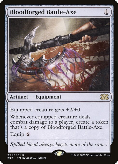 Bloodforged Battle-Axe (299) [Double Masters 2022]