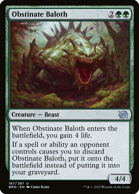 Obstinate Baloth (187) [The Brothers' War]