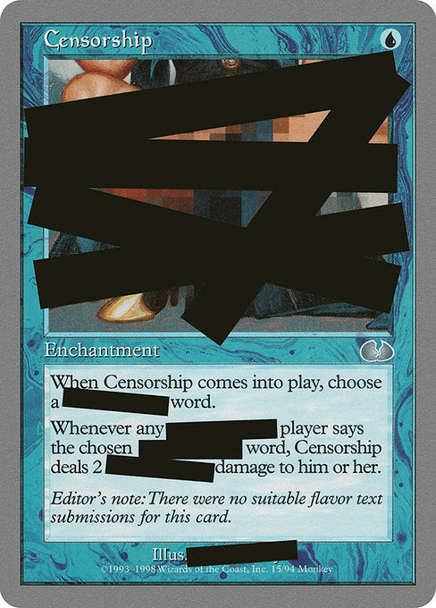 Censorship (15) [Unglued]