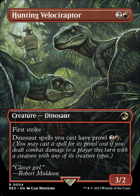 Hunting Velociraptor (4) [Jurassic World Collection] [Borderless]
