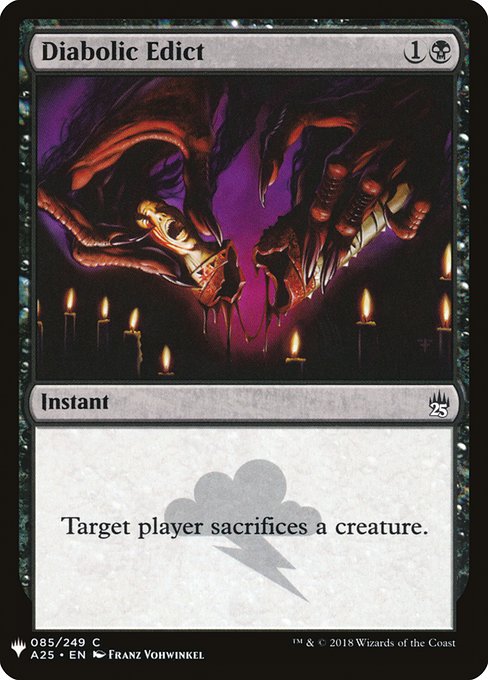 Diabolic Edict (A25-85) [The List]