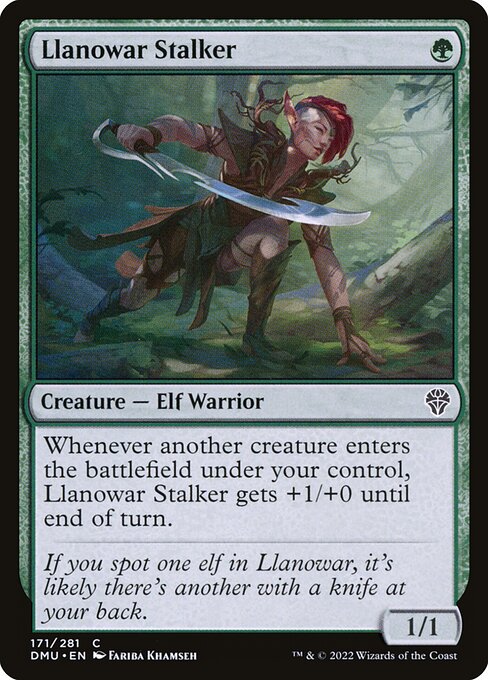 Llanowar Stalker (171) [Dominaria United]