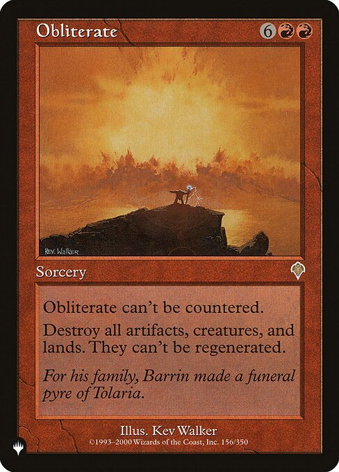 Obliterate (INV-156) [The List]