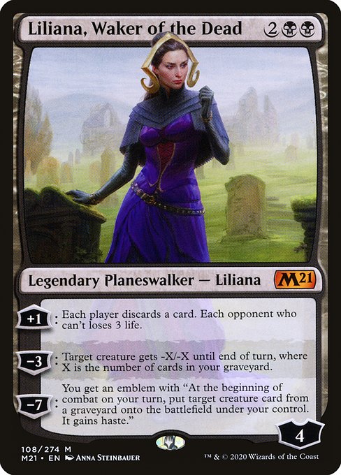 Liliana, Waker of the Dead (108) [Core Set 2021]
