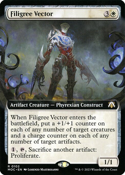 Filigree Vector (102) [March of the Machine Commander] [Extended Art]