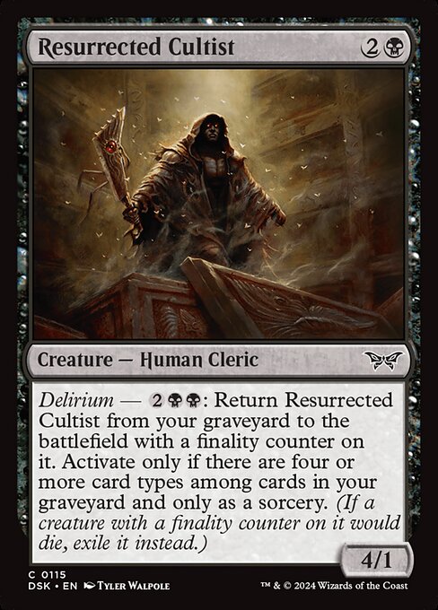Resurrected Cultist (115) [Duskmourn: House of Horror]