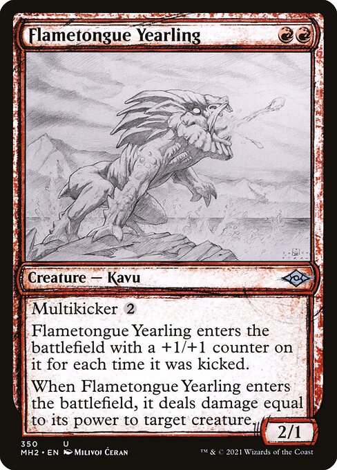 Flametongue Yearling (350) [Modern Horizons 2] [Showcase]