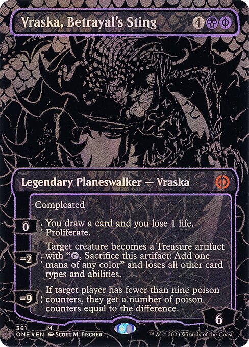 Vraska, Betrayal's Sting (361) [Phyrexia: All Will Be One] [Borderless]