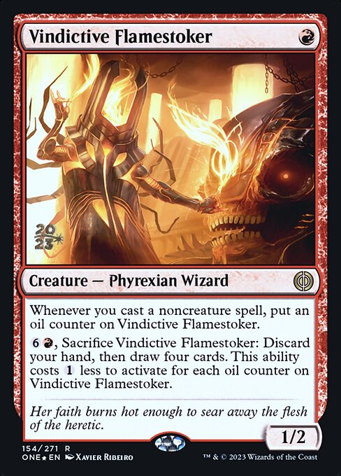Vindictive Flamestoker (154s) [Phyrexia: All Will Be One Promos]