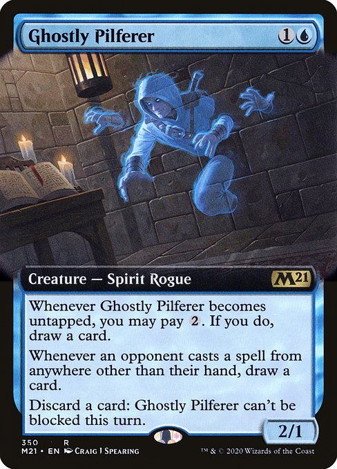 Ghostly Pilferer (350) [Core Set 2021] [Extended Art]