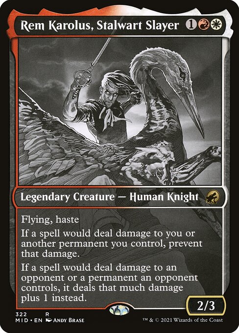 Rem Karolus, Stalwart Slayer (322) [Innistrad: Midnight Hunt] [Showcase]