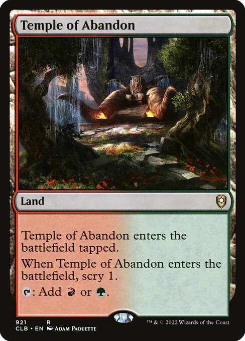 Temple of Abandon (921) [Commander Legends: Battle for Baldur's Gate]