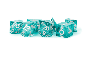 Mana Extract Liquid Core Sharp Edge Resin 7 Piece Dice Set image 0