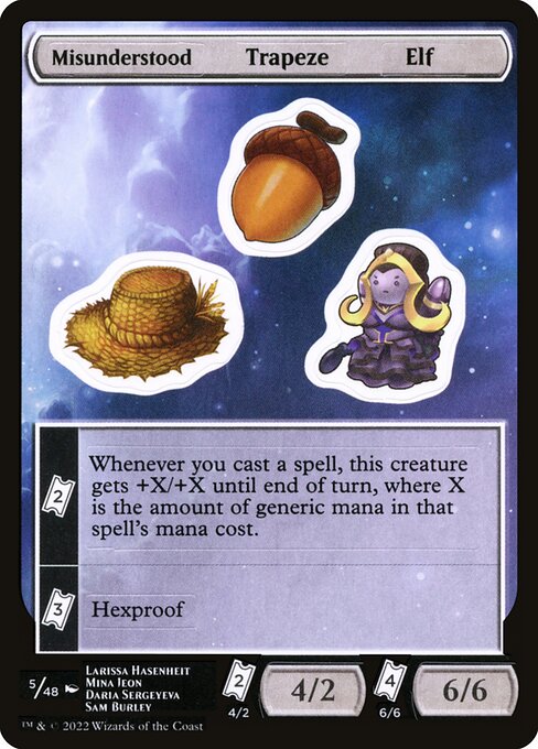 Misunderstood Trapeze Elf (5) [Unfinity Sticker Sheets]